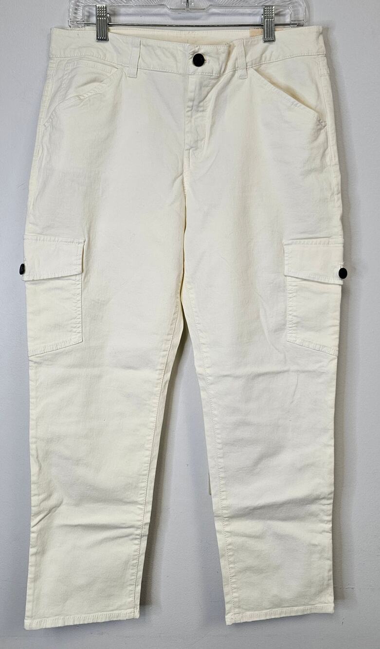 NWT Talbots "Signature Capri" Womens White Cropped Capri Pants-Size 12